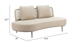 Ruhe Beige Sofa - Ornate Home