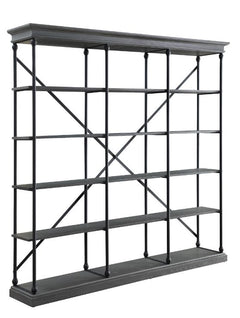 Rukia Gray/Black 84" Bookshelf - Ornate Home