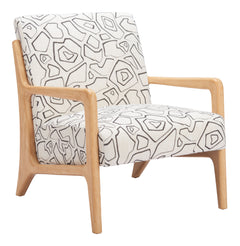 Runa Beige & Natural Accent Chair - Ornate Home