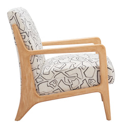 Runa Beige & Natural Accent Chair - Ornate Home