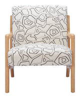 Runa Beige & Natural Accent Chair - Ornate Home