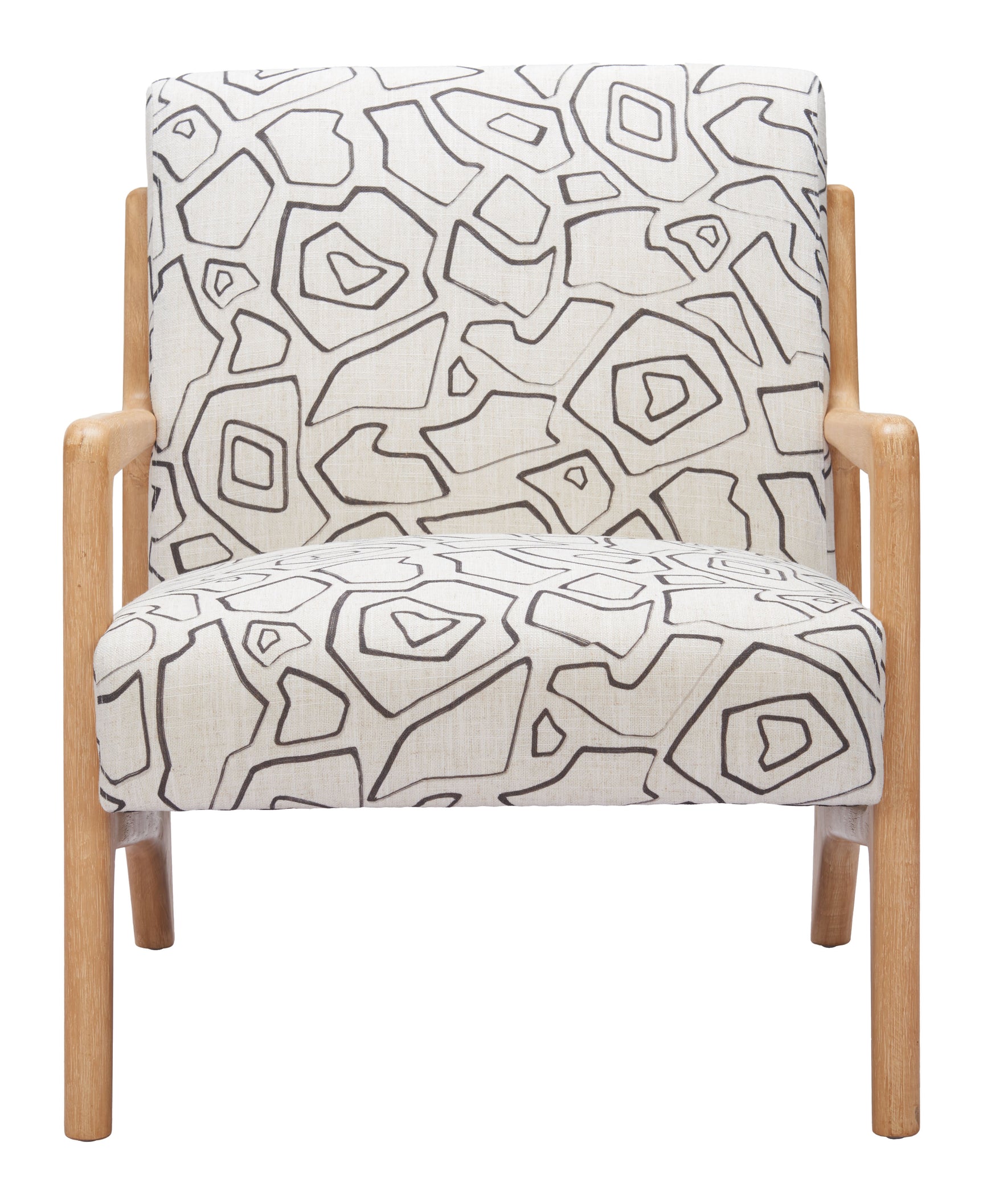 Runa Beige & Natural Accent Chair - Ornate Home
