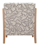 Runa Beige & Natural Accent Chair - Ornate Home