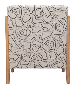 Runa Beige & Natural Accent Chair - Ornate Home