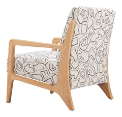 Runa Beige & Natural Accent Chair - Ornate Home