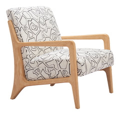Runa Beige & Natural Accent Chair - Ornate Home