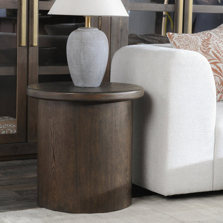 Runa Coffee Brown End Table - Ornate Home