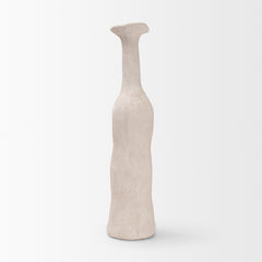 Runa Cream Large Ceramic Rustic Decorative Bottle