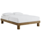 Runa French Oak Wood King Platform Bed - Ornate Home