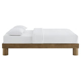 Runa French Oak Wood King Platform Bed - Ornate Home