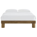 Runa French Oak Wood King Platform Bed - Ornate Home
