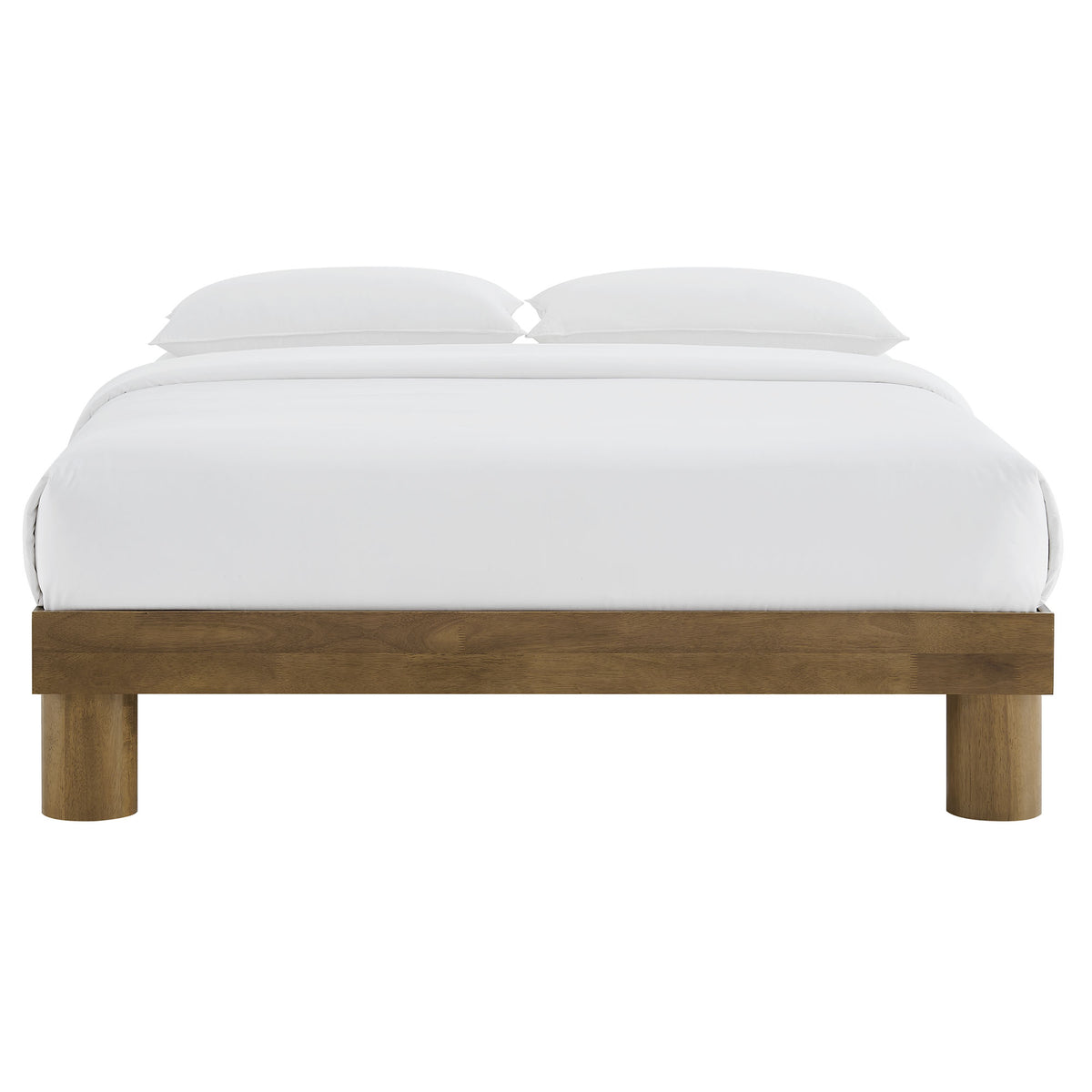 Runa French Oak Wood King Platform Bed - Ornate Home