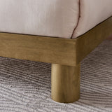 Runa French Oak Wood King Platform Bed - Ornate Home