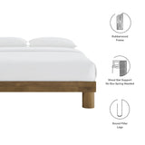 Runa French Oak Wood King Platform Bed - Ornate Home