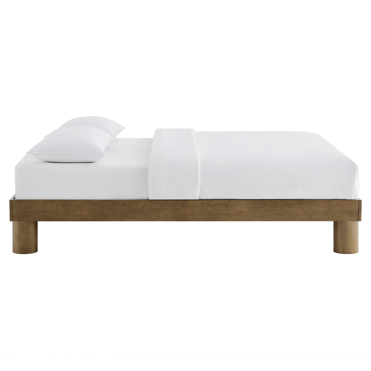 Runa French Oak Wood Queen Platform Bed - Ornate Home
