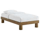 Runa French Oak Wood Twin Platform Bed - Ornate Home