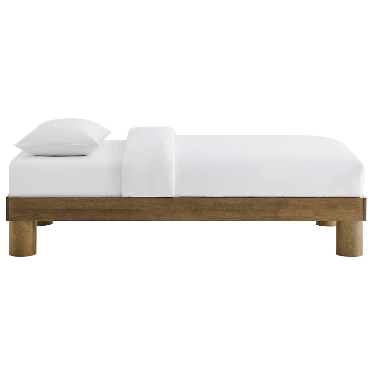 Runa French Oak Wood Twin Platform Bed - Ornate Home