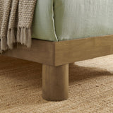 Runa French Oak Wood Twin Platform Bed - Ornate Home