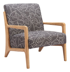 Runa Gray & Natural Accent Chair - Ornate Home