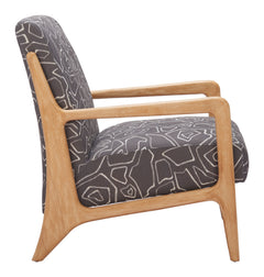 Runa Gray & Natural Accent Chair - Ornate Home