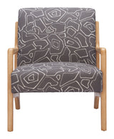 Runa Gray & Natural Accent Chair - Ornate Home