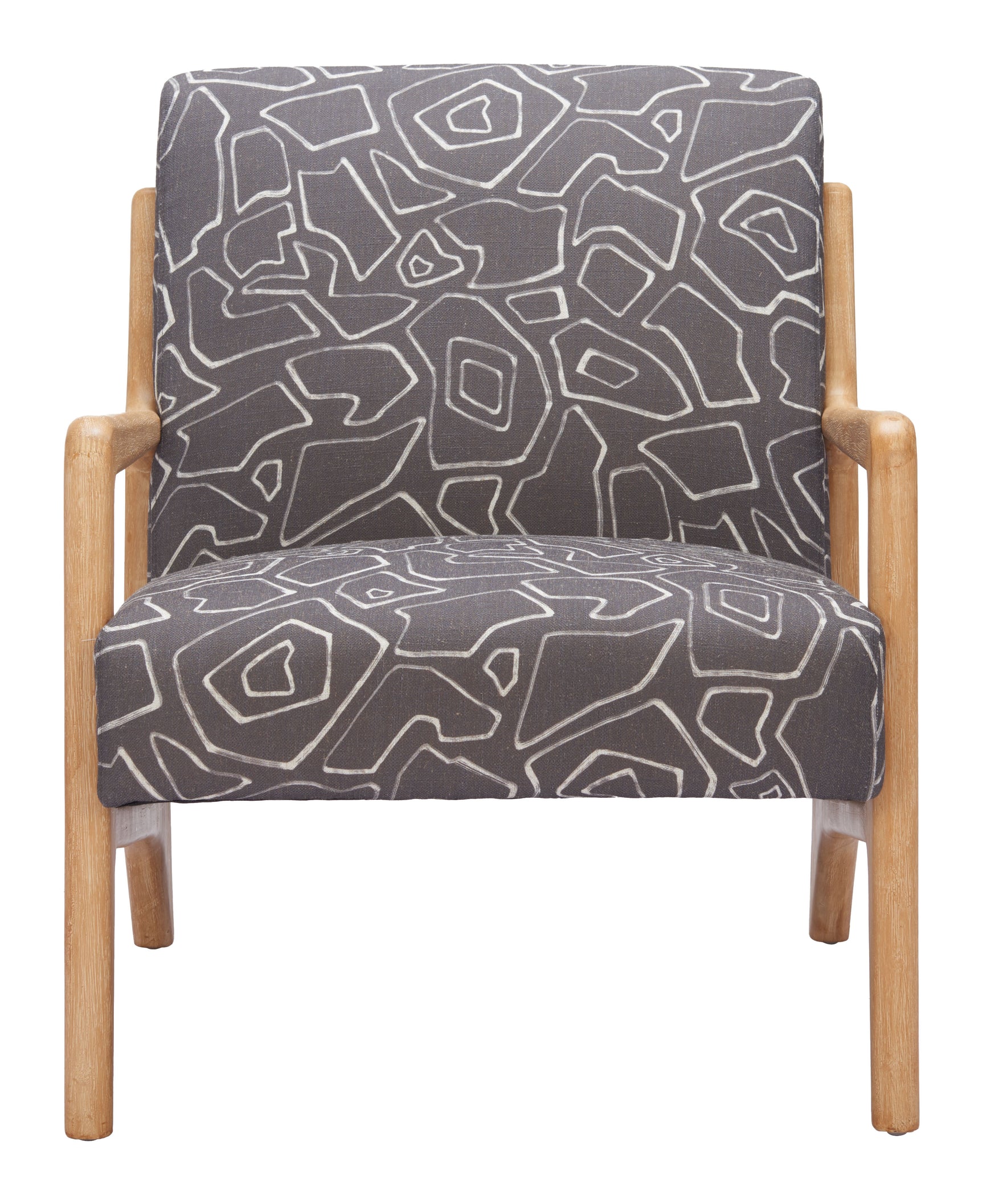 Runa Gray & Natural Accent Chair - Ornate Home