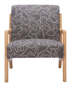 Runa Gray & Natural Accent Chair - Ornate Home