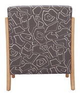 Runa Gray & Natural Accent Chair - Ornate Home