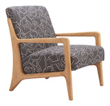 Runa Gray & Natural Accent Chair - Ornate Home