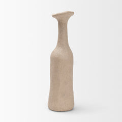 Runa Taupe Small Ceramic Rustic Decorative Bottle