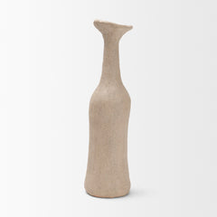 Runa Taupe Small Ceramic Rustic Decorative Bottle