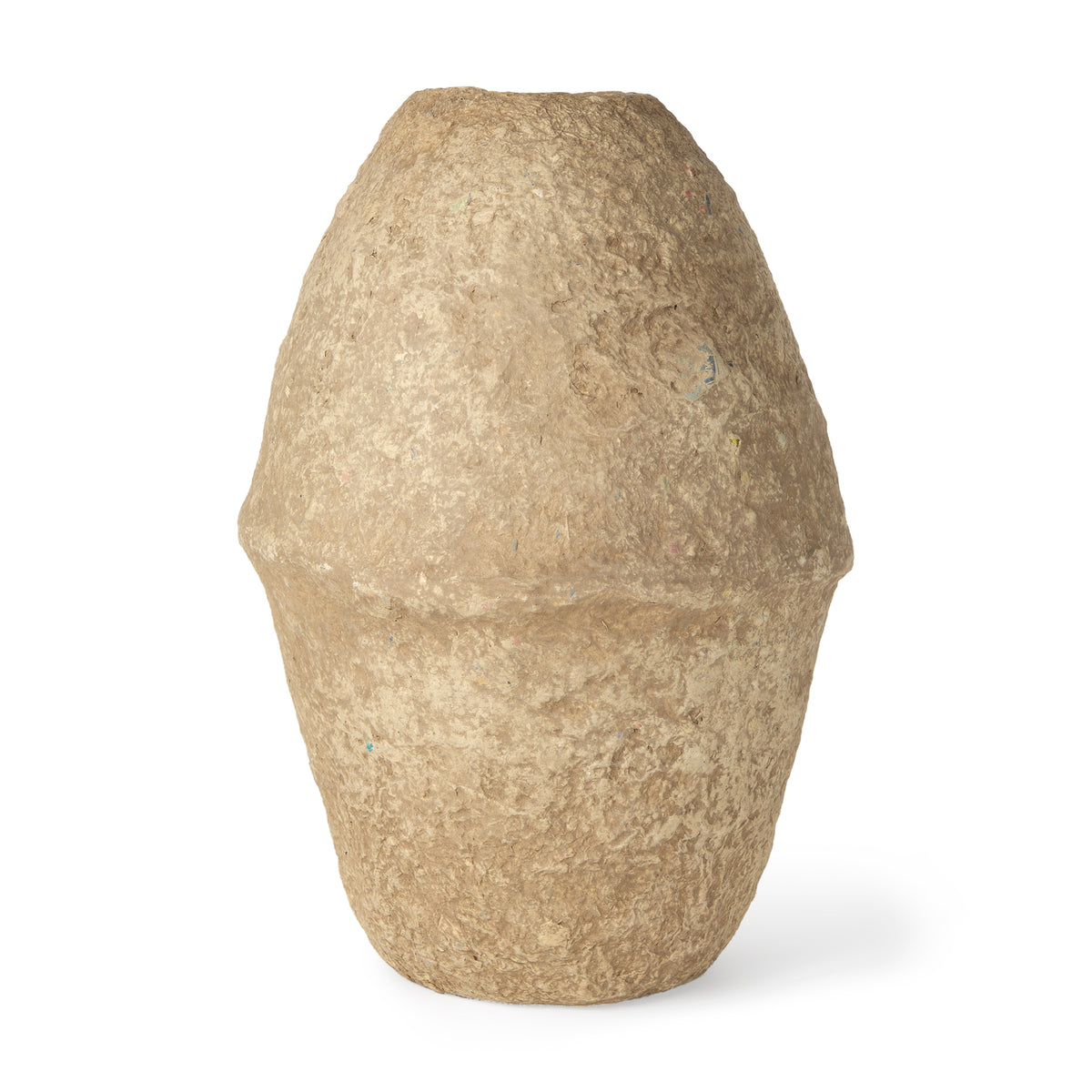 Rundal Beige Large Paper Mache Vase - Ornate Home