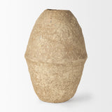 Rundal Beige Large Paper Mache Vase - Ornate Home