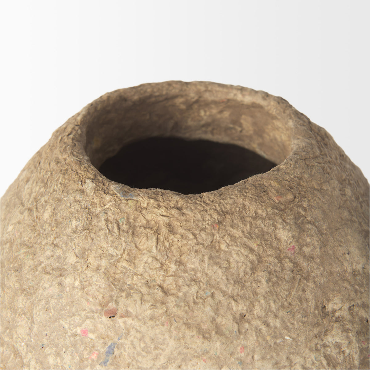 Rundal Beige Large Paper Mache Vase - Ornate Home