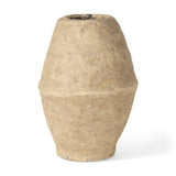 Rundal Beige Small Paper Mache Vase - Ornate Home