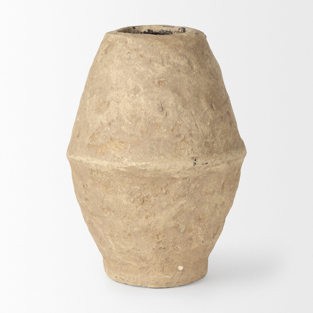 Rundal Beige Small Paper Mache Vase - Ornate Home