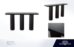 Rune Black Wood Console Table - Ornate Home