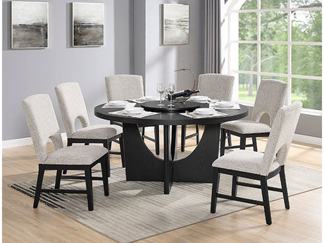Rupert Black Round Dining Table - Ornate Home