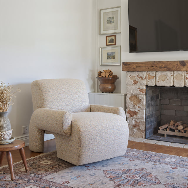Rura Heathered Beige Accent Chair - Ornate Home