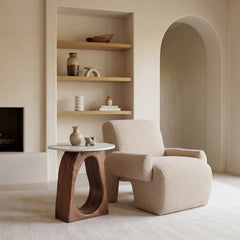 Rura Heathered Beige Accent Chair - Ornate Home