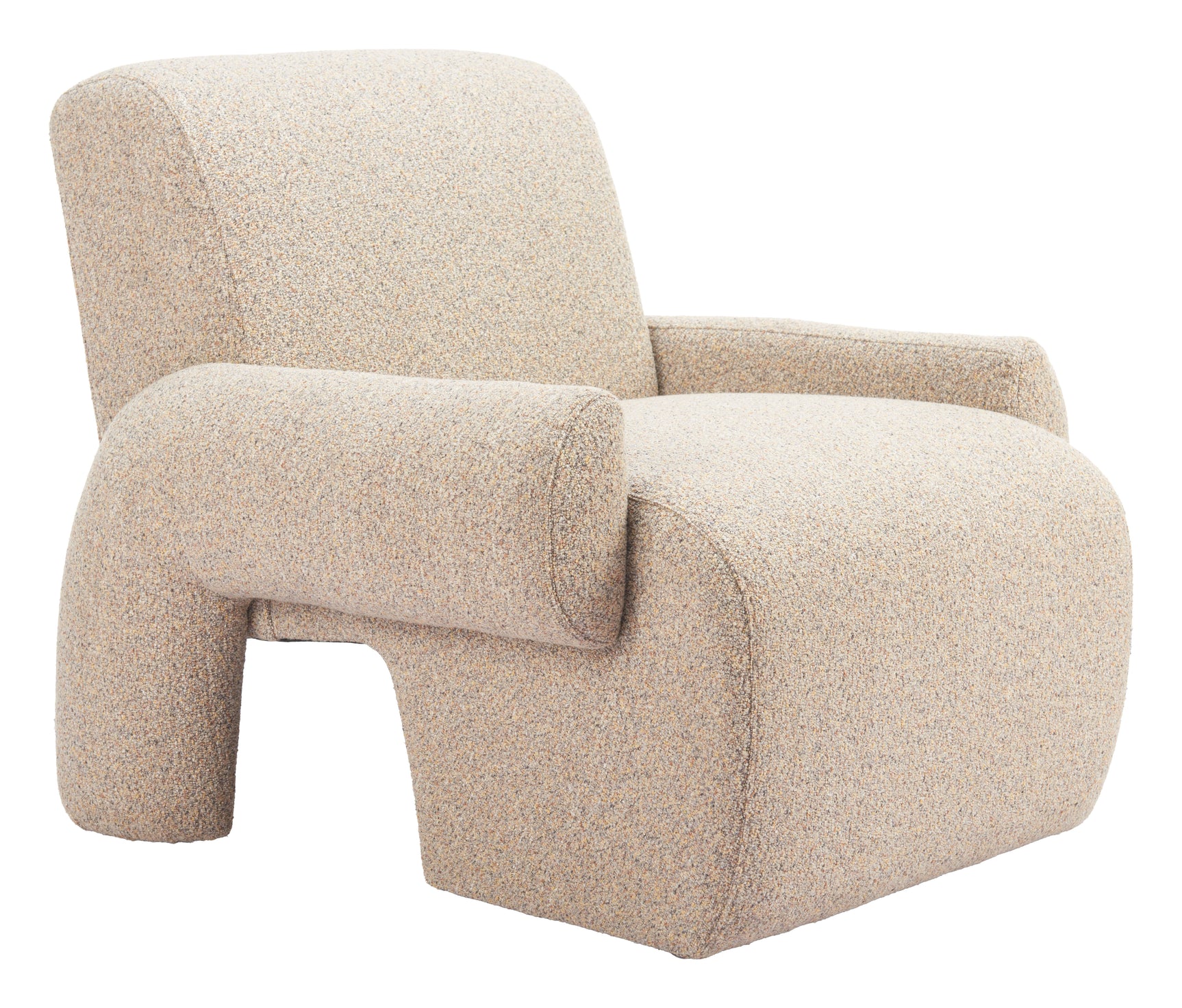 Rura Heathered Beige Accent Chair - Ornate Home
