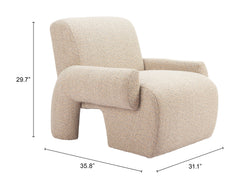 Rura Heathered Beige Accent Chair - Ornate Home