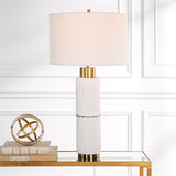 Ruse Whitewashed Table Lamp - Ornate Home