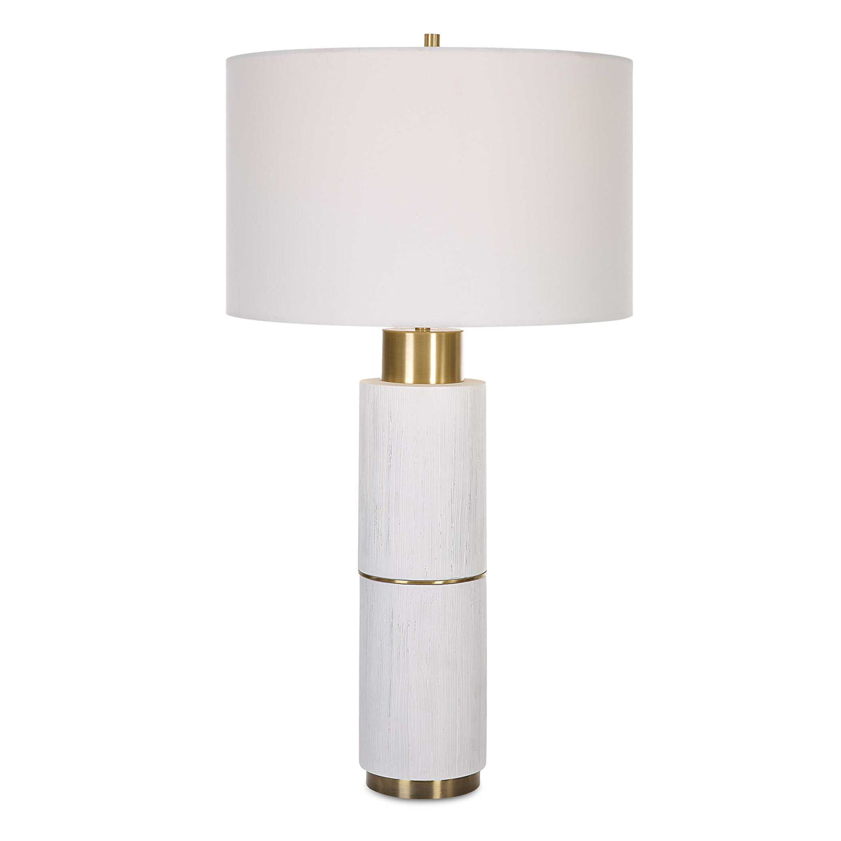 Ruse Whitewashed Table Lamp - Ornate Home