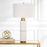 Ruse Whitewashed Table Lamp - Ornate Home