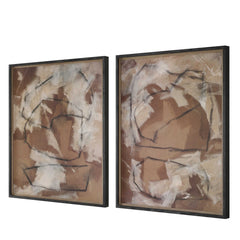 Rush & Dash Brown Framed Prints (Set of 2) - Ornate Home