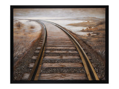 Rushing Way Brown Canvas - Ornate Home