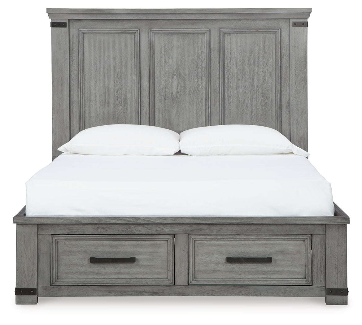 Russelyn Gray Queen Storage Bed - Ornate Home