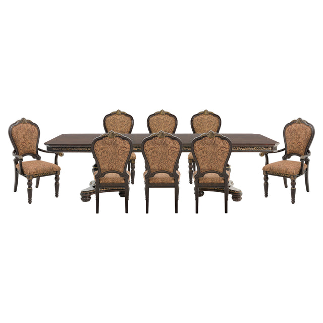 Russian Hill Cherry 9pc Dining Set - Ornate Home
