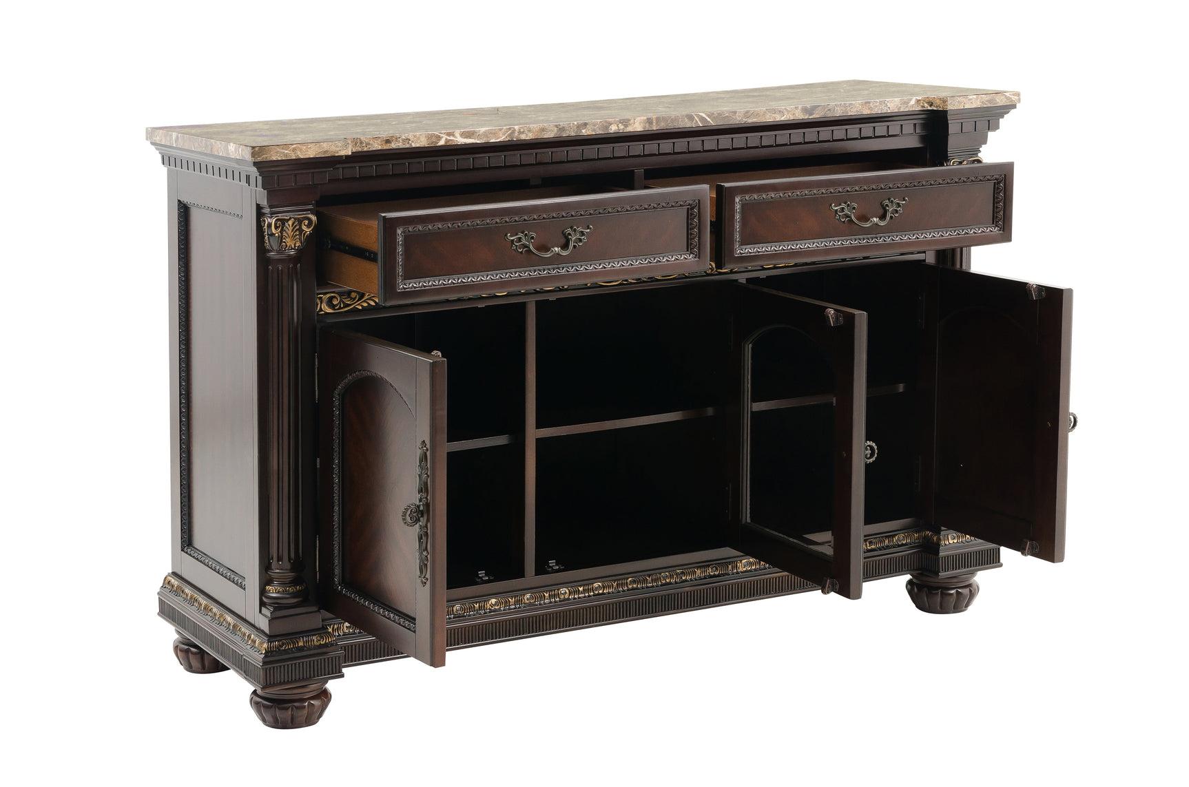 Russian Hill Warm Cherry Server - Ornate Home